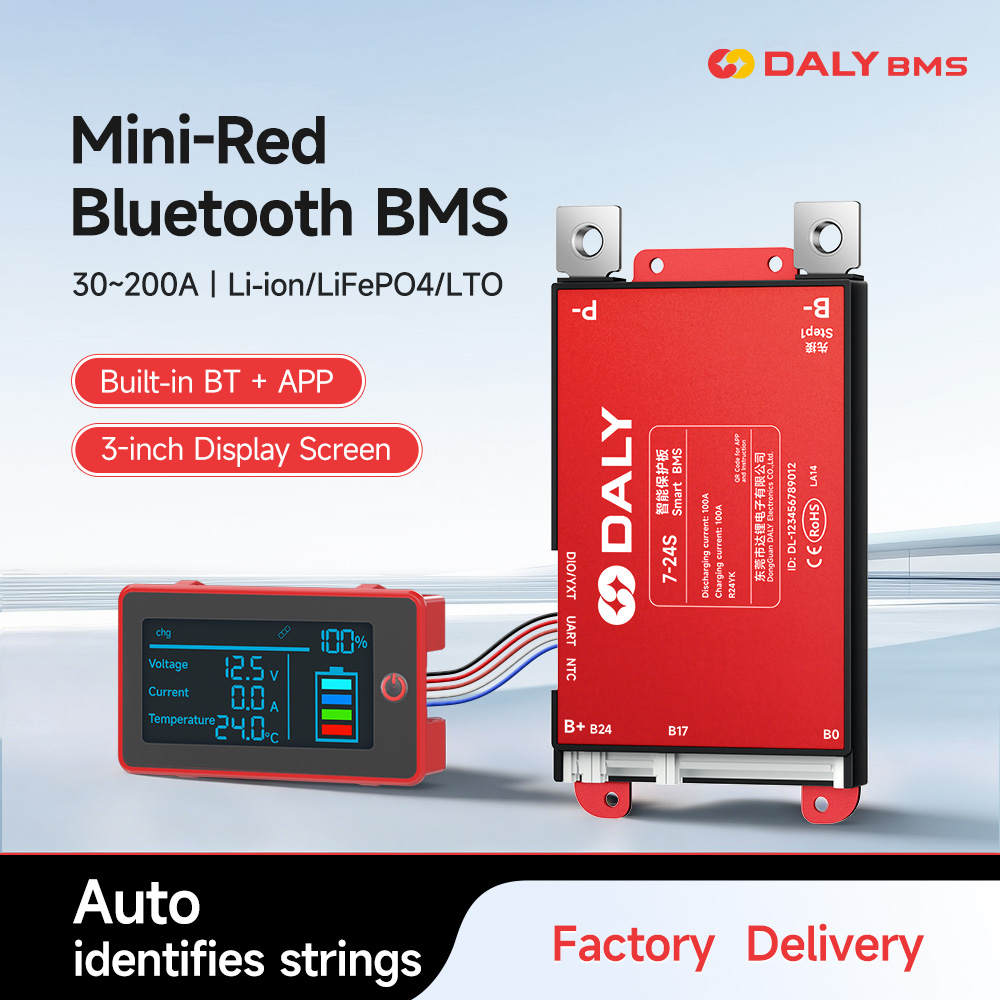 Smart Bms 24S 200A Bluetooth Lifepo4 - Daly Smart 3-дюймовый ЖК-дисплей BMS 30A