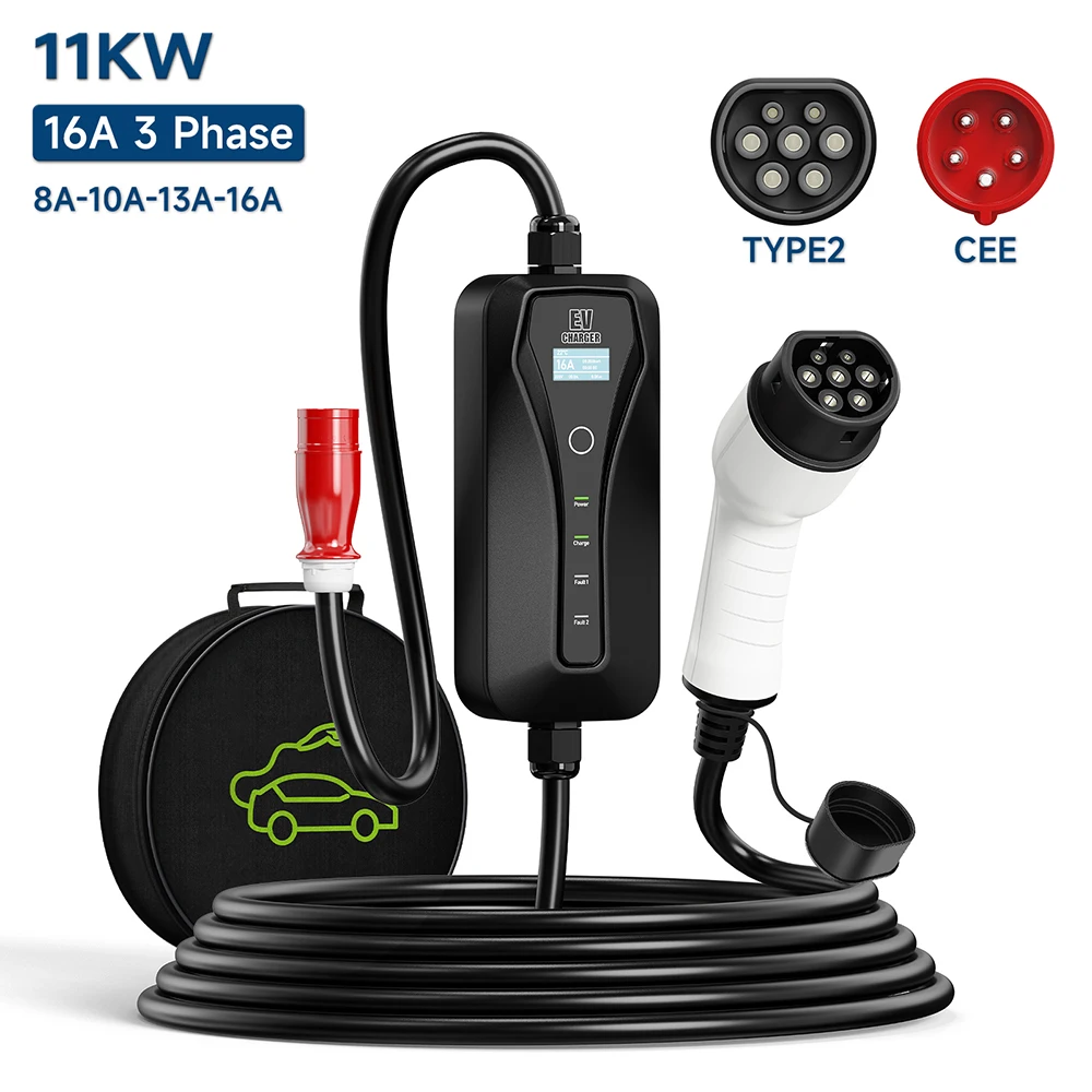 Зарядное устройство для электр – обзор и цена Type 2 Portable Ev Charger 11Kw Cee